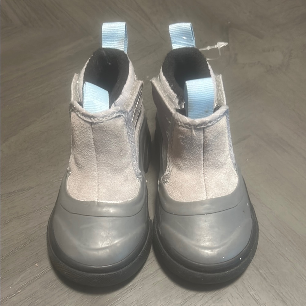 Vans Gray and Blue Ankle Boots with Slip-On Design